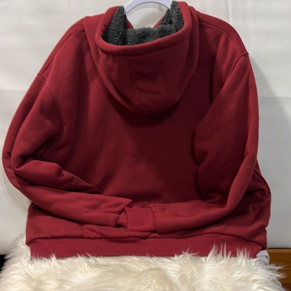 Victory Sportwear Sherpa Hoodie Fully Lined Hood Lined with Sherpa Size Med & XL - Picture 5 of 6